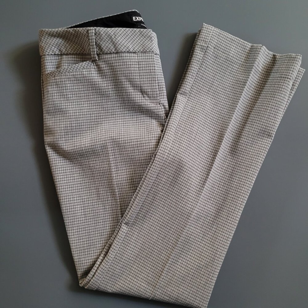Express Plaid Columnist Low To Mid-Rise Trouser Pants 4R